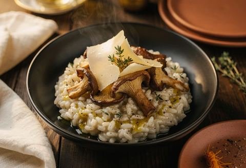 Risotto crémeux aux champignons