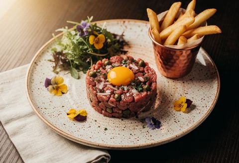 Tartare de bœuf assaisonné minute